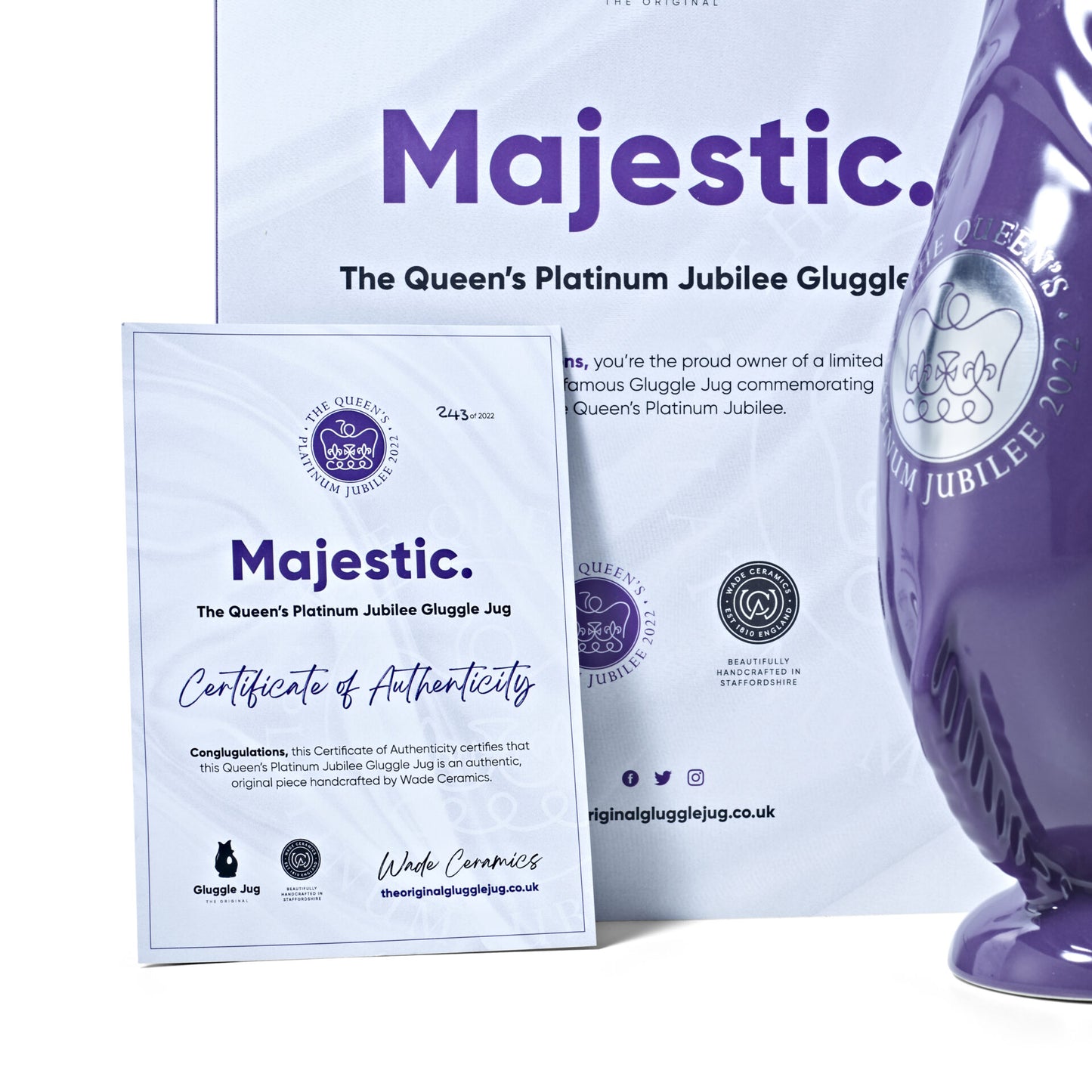 The Limited Edition Queen's Platinum Jubilee Gluggle Jug