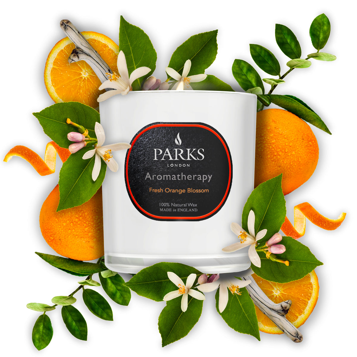 Parks London Aromatherapy Fresh Orange Blossom Candle 220g