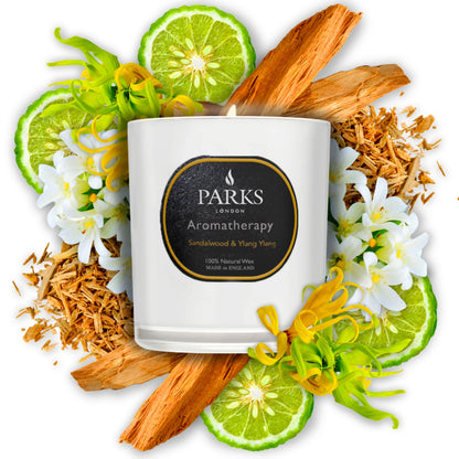 Parks London Aromatherapy Sandalwood & Ylang Ylang Candle 220g