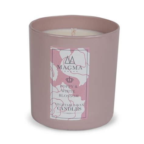 Magma London The English Garden Collection Poppy & White Blossom Candle 380g