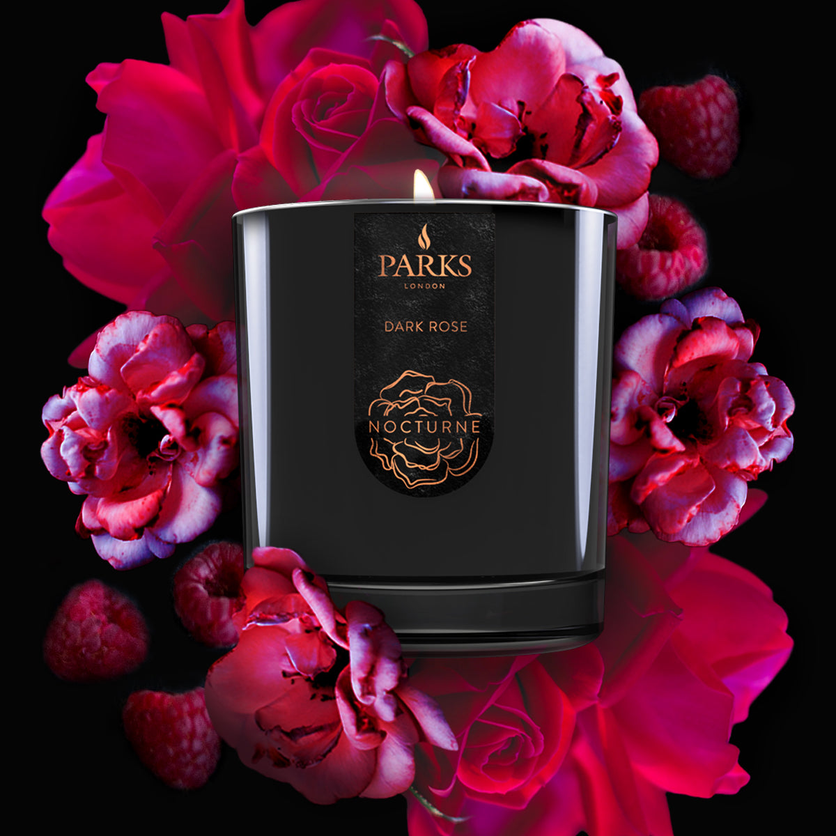 Parks London Nocturne Dark Rose Candle